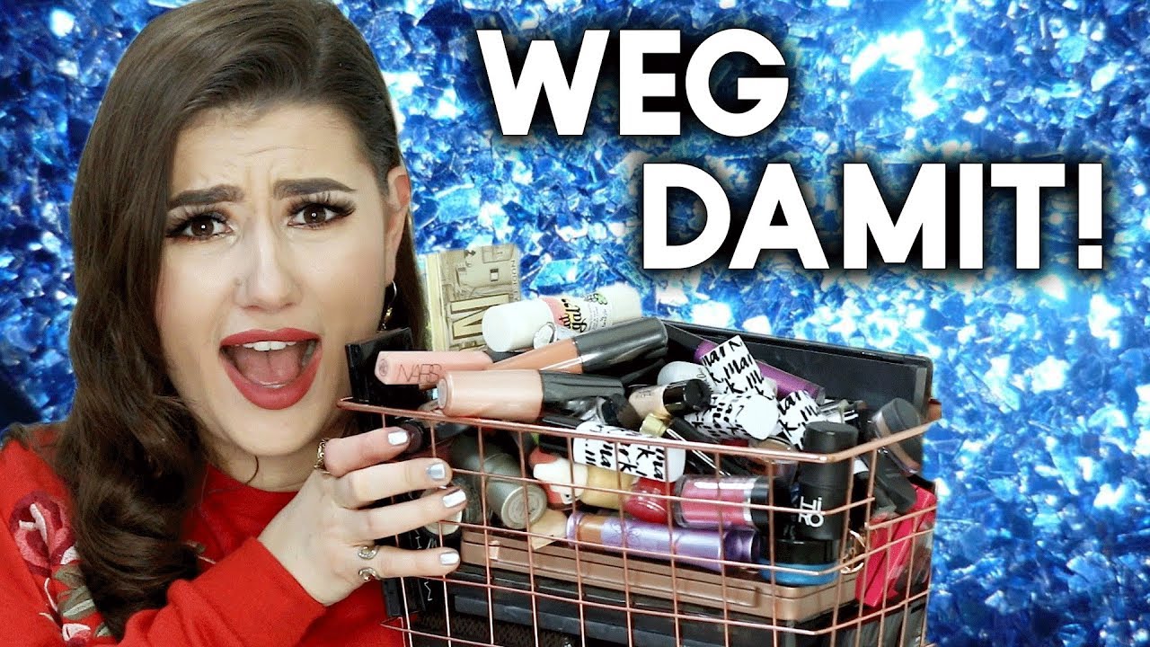 Ausmisten EXTREM | komplette Schmink Sammlung aussortieren | Makeup Collection declutter deutsch