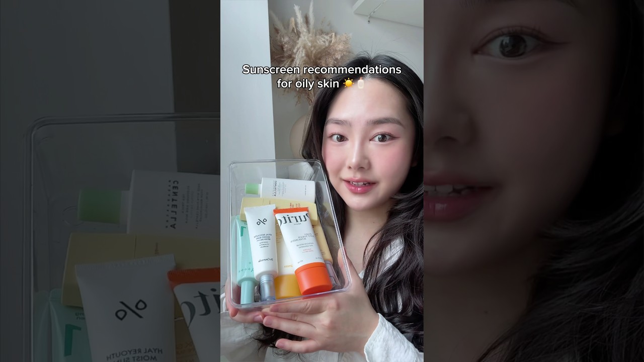 Sunscreen recommendations for oily skin #sunscreen #spf #sunprotection #kbeauty #koreanskincare
