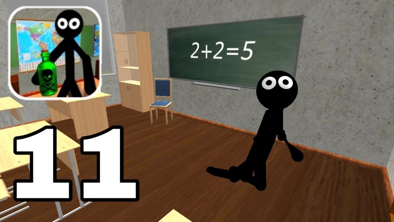 Stickman Teacher Neighbor School Escape 3D Gameplay Level 15