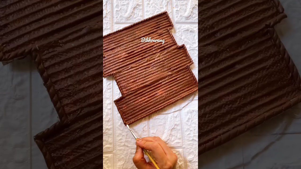 Nameplate using cardboard 😍😍😍| Lippan Art #shorts #lippanart