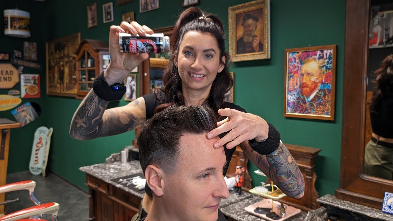 Most RELAXING and extra quiet Scissors Haircut from Lady Barber Sarah 🇦🇹
