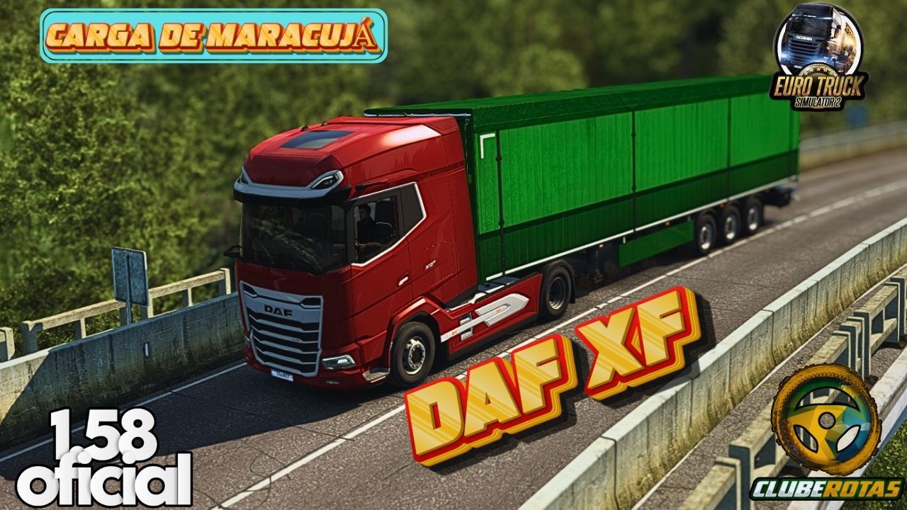 Descendo a serra com DAF XF carregado com MARACUJÁ -ETS2 1.58-