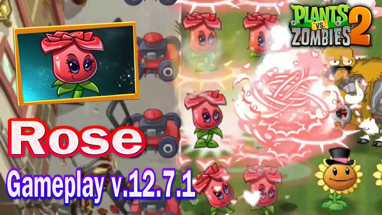 Pvz 2 12.7.1 - New Plants Rose Max Power Up Gameplay in Plants vs Zombies 2