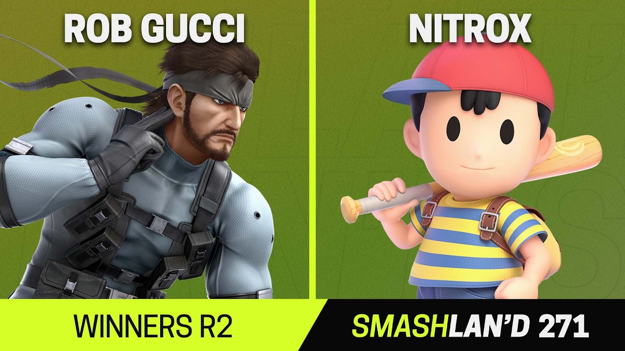 SmashLAN'd 271 Winners R2 - Rob Gucci (Snake) vs Nitrox (Ness) - SSBU Tournament