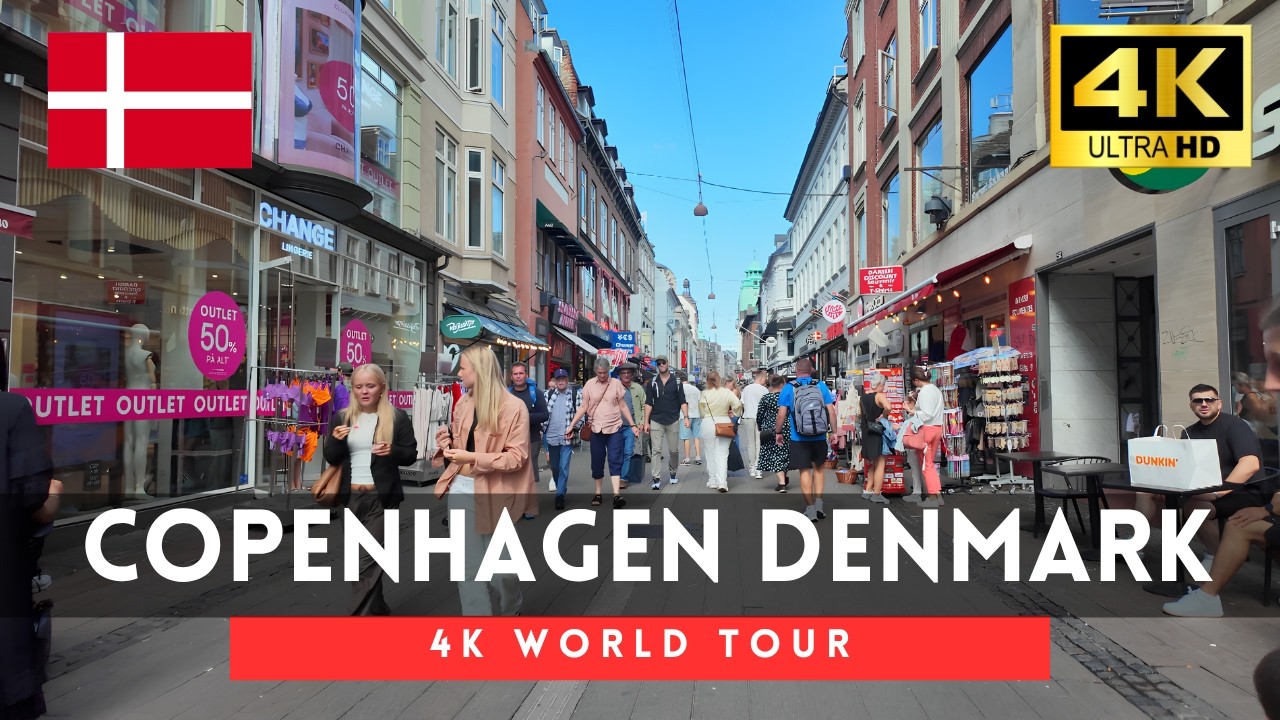 🇩🇰Copenhagen, Denmark Walking Tour - 4K Downtown tour｜Jul 2025