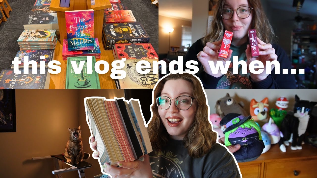 this vlog ends when I read FIVE books from my TBR shelves 😳