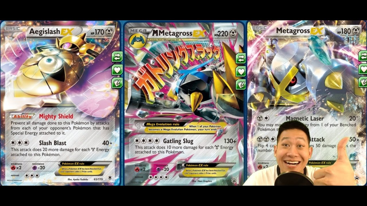 Mighty Metal Mega Metagross / Aegislash Ex Deck KO-ing Ex and Destroying Special Energies Decks