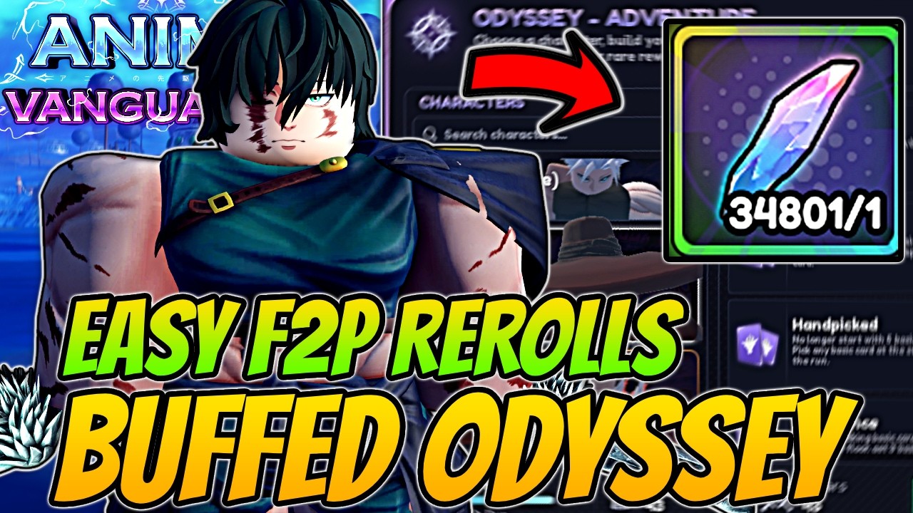 ЛУЧШИЙ гайд по обновленному Odyssey для ЛЕГКИХ рероллов в Anime Vanguards!