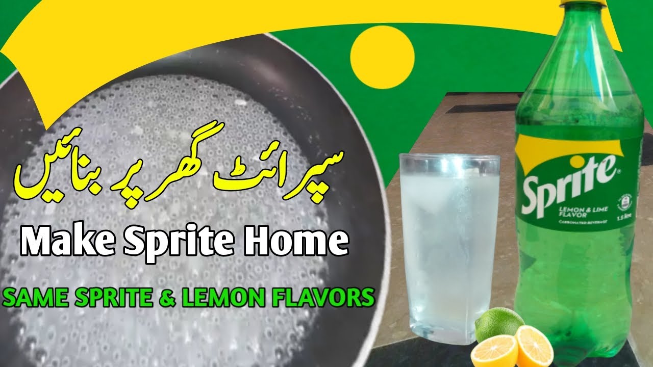 How To Make Homemade Sprite Bottle-Same Sprite Flavor|Sprite  Recipe|Sprite Banane ka Tarika