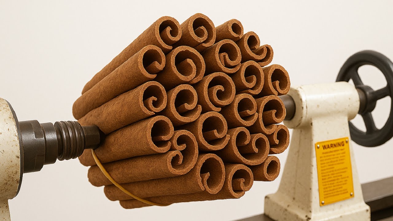 Woodturning Crazy - Turn Spices Into Masterpieces - Art Ideas From Those Rolled Cinnamon Bark Pieces