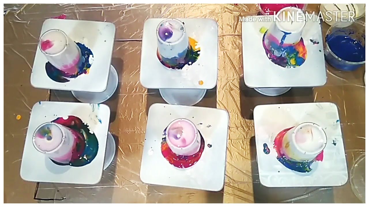 Acrylic pouring: Comparing GAC800 / Glue / Floetrol with Golden Fluid Acrylic. Fluid Art