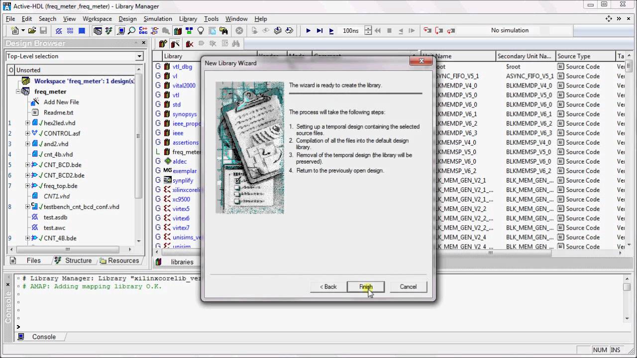 Active-HDL&trade; (v9.2) - 1.3 Basics: Library Manager