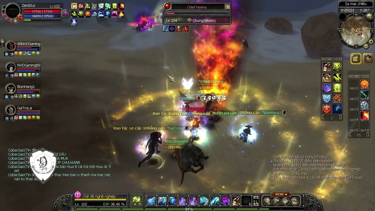 Silkroad Online  - Con đường tơ lụa | NVDGaming 26 Sa Mạc Chiều Mob 103 - 104 lại Nhiều EXP Hơn 110