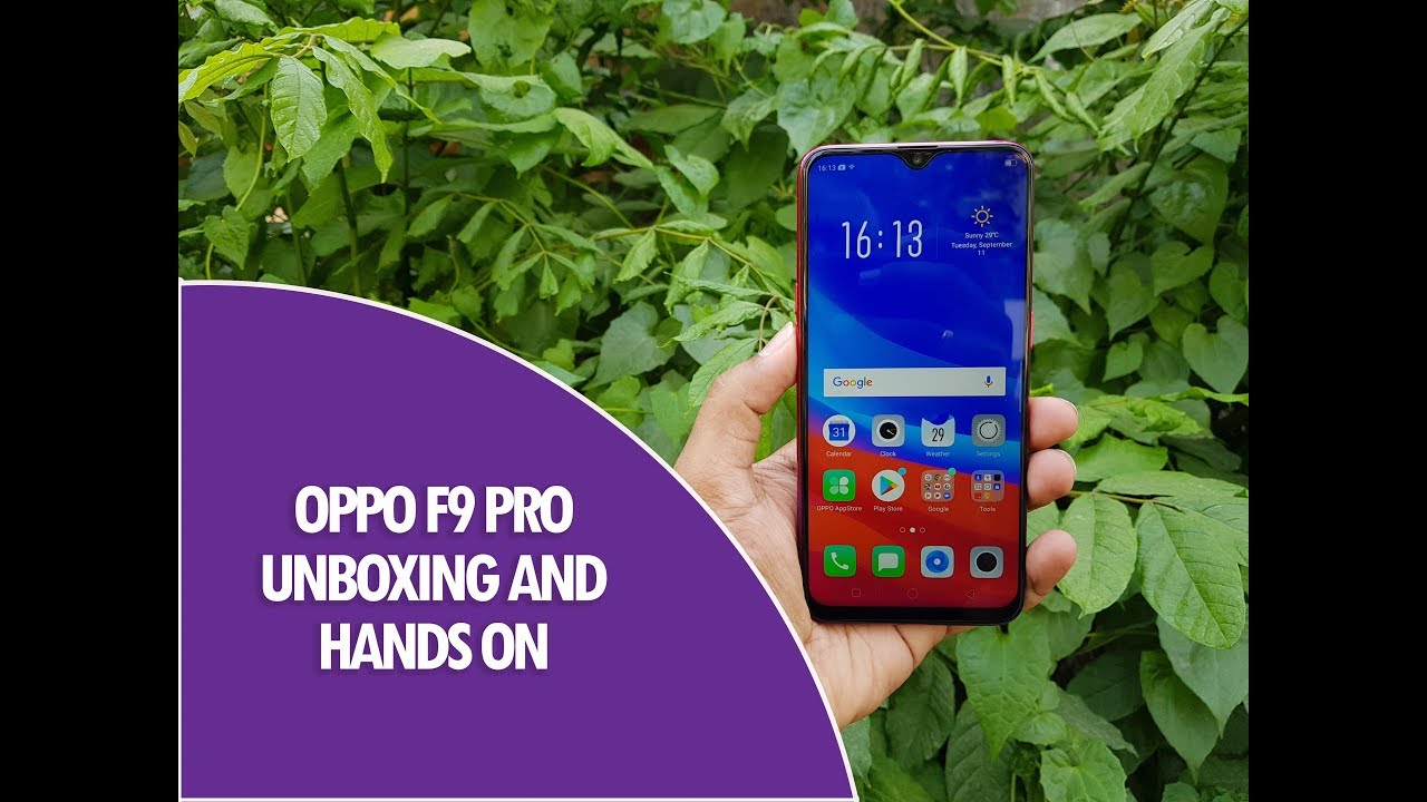 Oppo F9 Pro (Sunrise Red) Unboxing, Hands on with VOOC Flash Charging