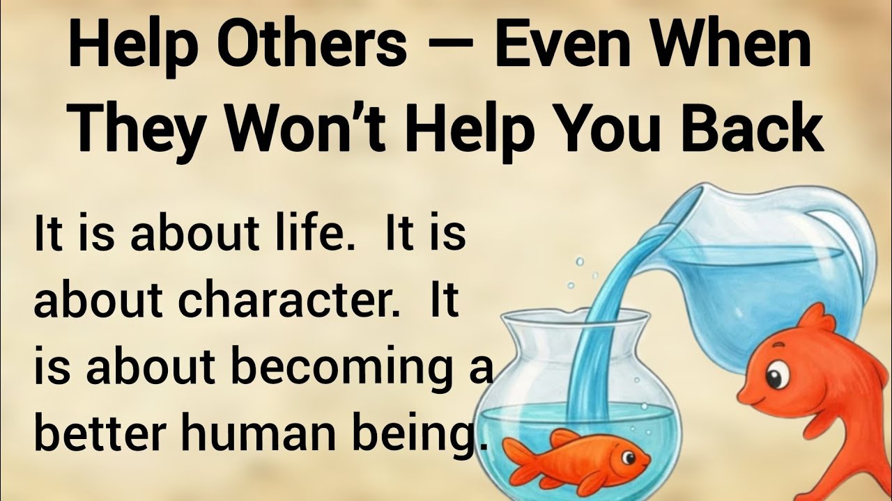 Help Others Even When They Won’t Help You Back | Life & Character Lesson
