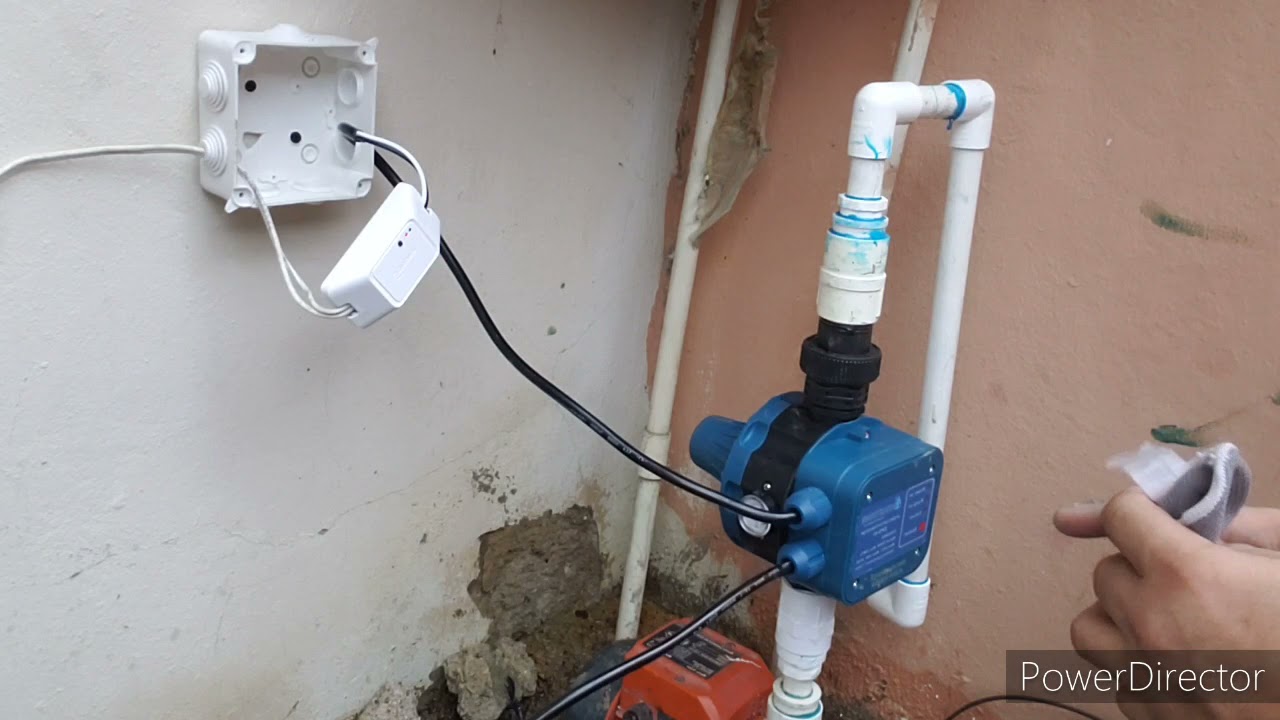 Instalacion de Sonoff Basic, para controlando bomba de agua ladrona con automático.