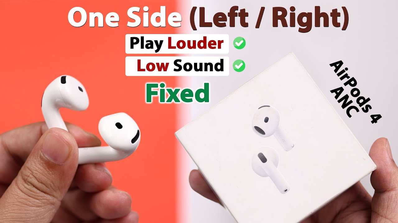 Исправление — AirPods 4 ANC: одна сторона громче другой в 2025 году!