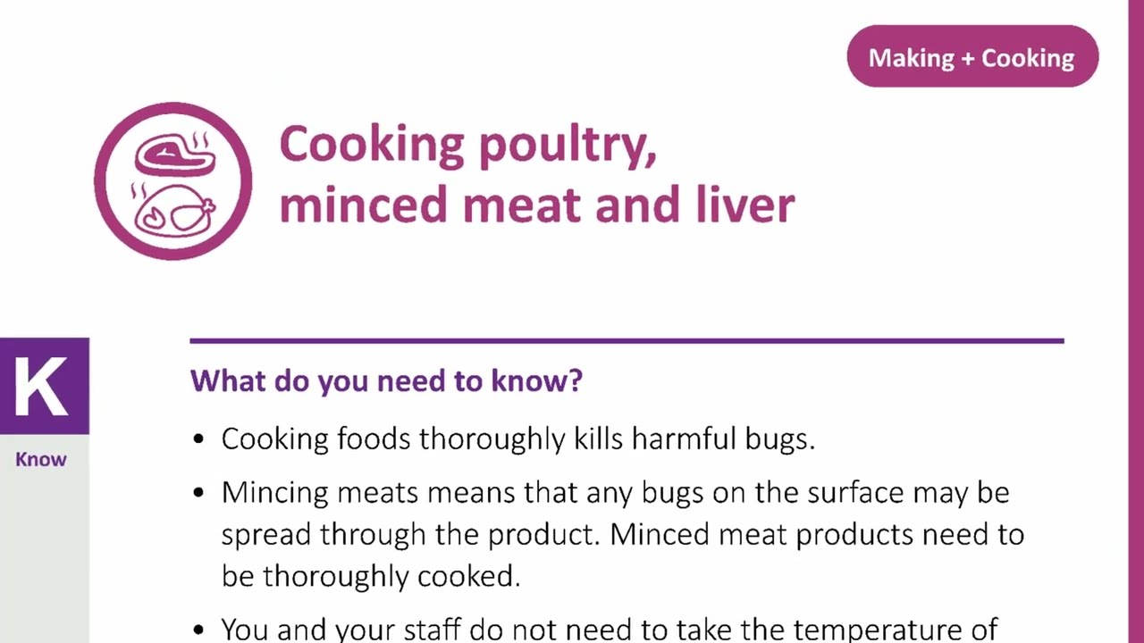 Cooking poultry, minced meat and liver