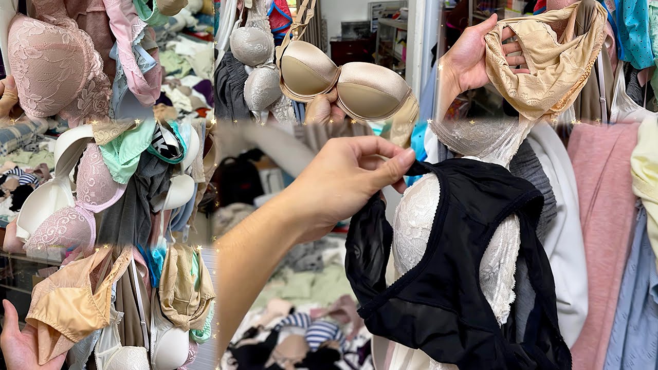 女性客室乗務員用の下着を仕分けしている。👩🏼&zwj;💼✈️-Sorting underwear for female flight attendants.👩🏼&zwj;💼✈️