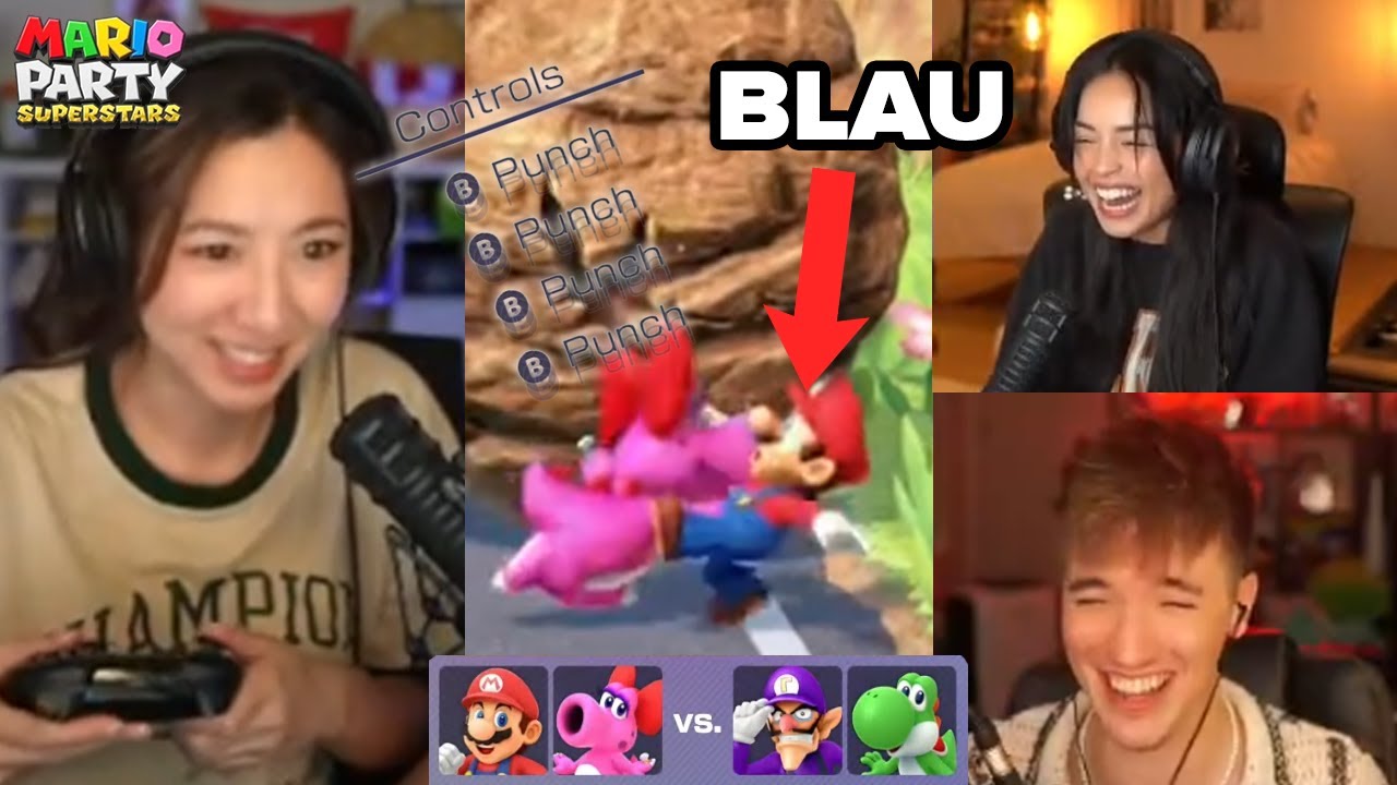 the funniest Mario Party minigame round ever | ft. Valkyrae, Fuslie, Blau, Ellum