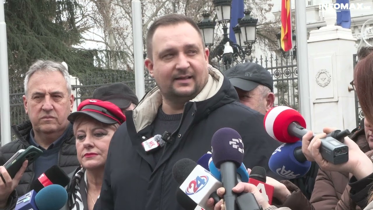 Изјава на претседателот на ССМ  Слободан Трендафилов на блокадата на ССМ пред Влада