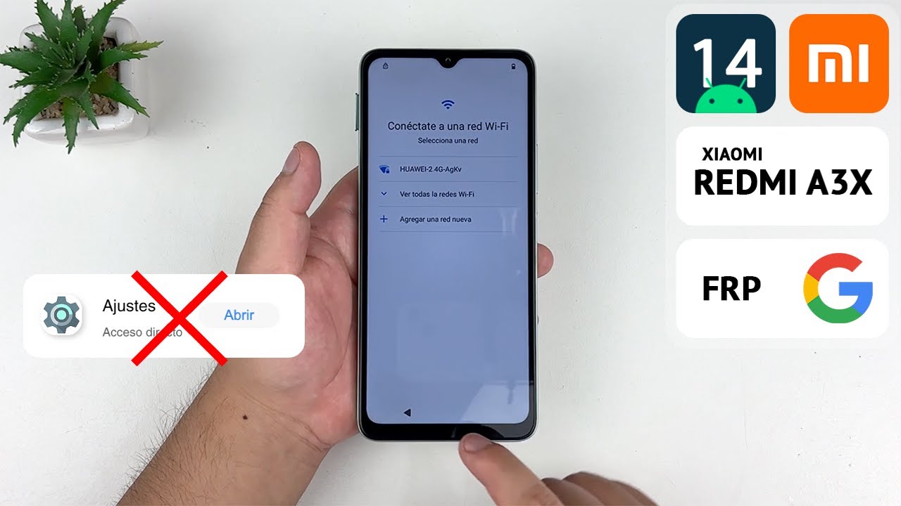 Eliminar Cuenta de Google Xiaomi Redmi A3X | Android 14 | No entra a Ajustes