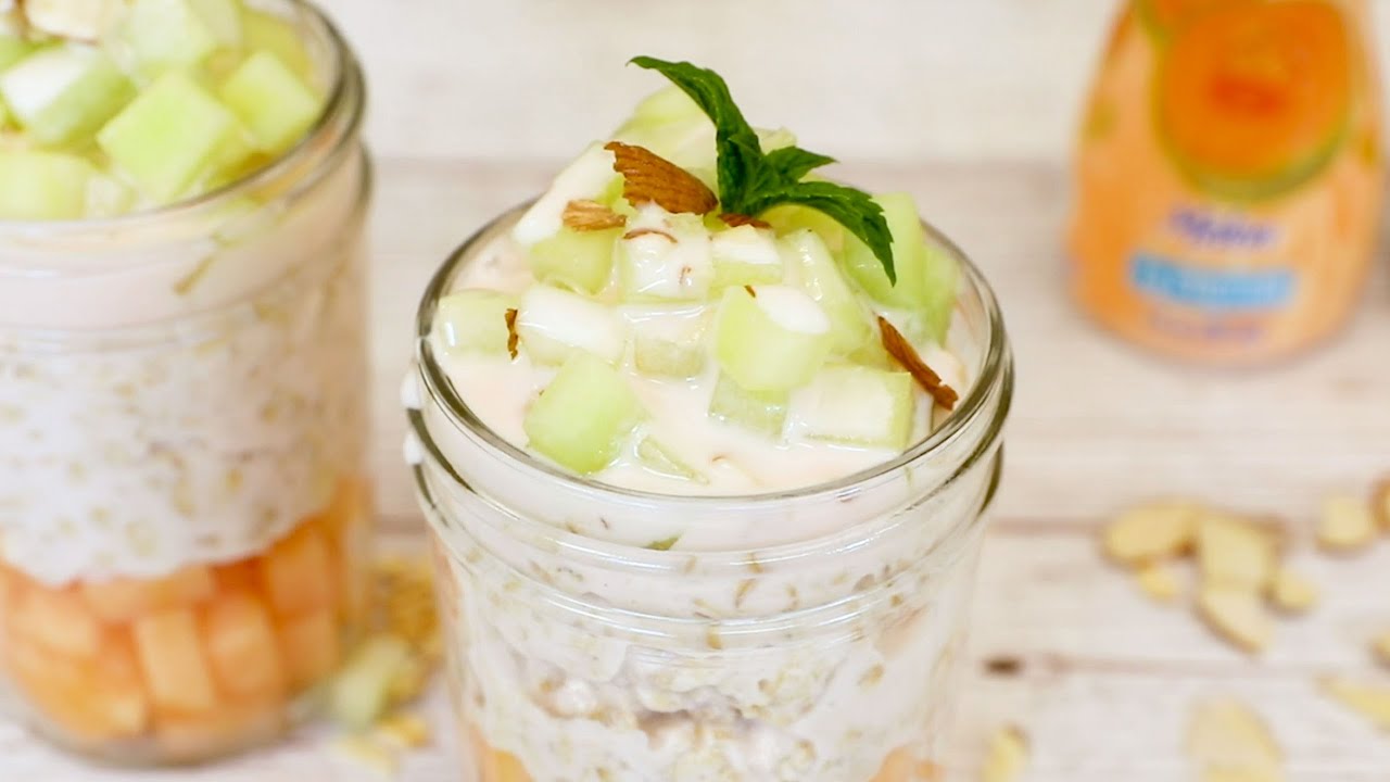 Melon Overnight Oats Parfait