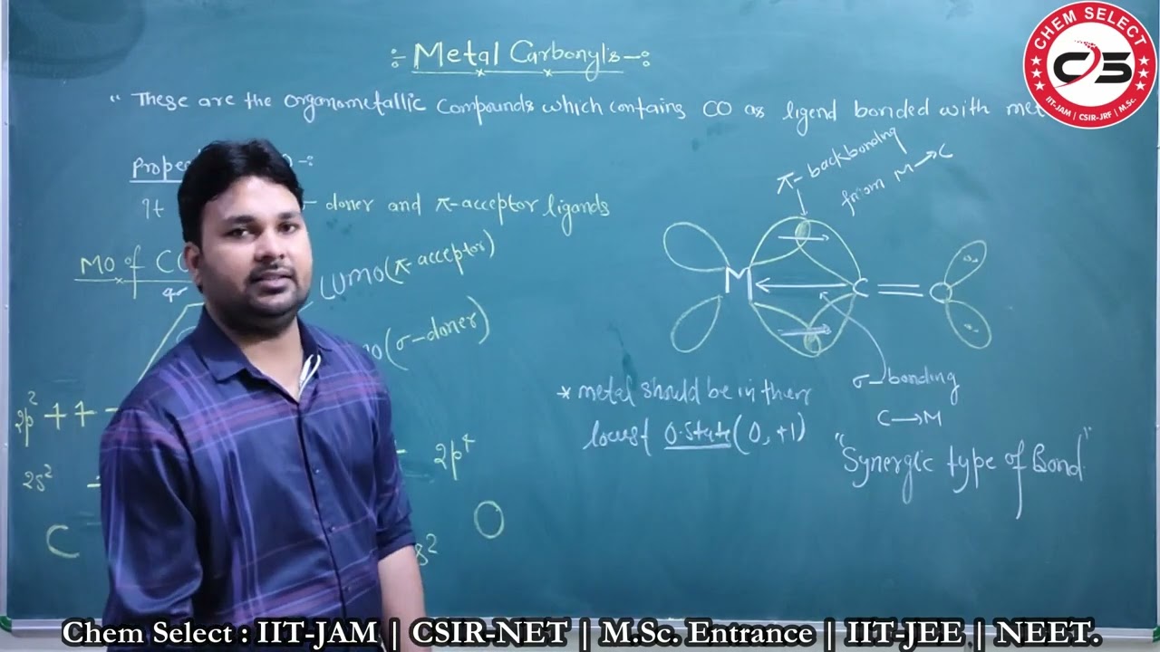 #4 |Metal Carbonyl Bonding|Synergic Bonding|IR Spectra of Carbonyl Compounds|C_C & C_O bond Strength