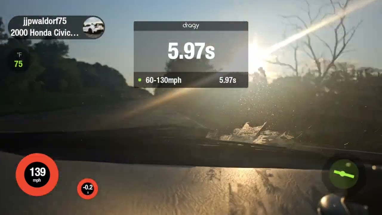 B18c turbo 600whp dragy 60 to 130 2000 civic ek hatch