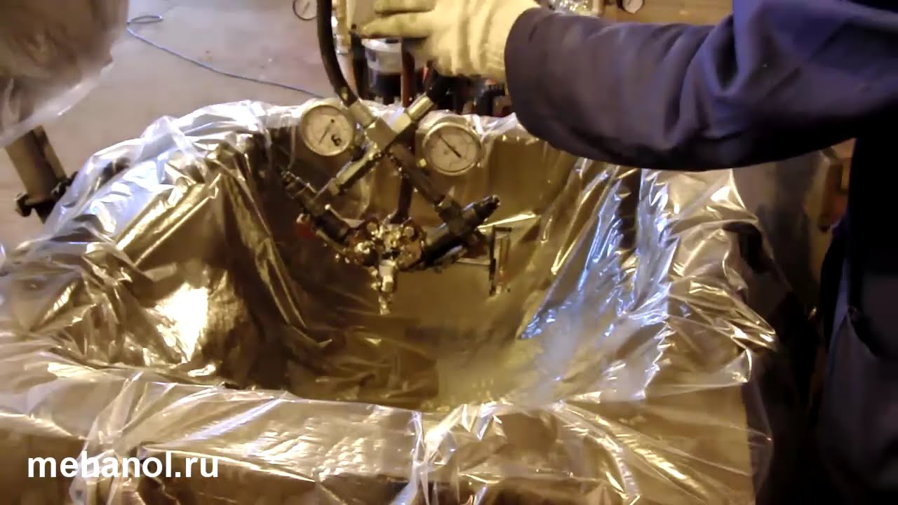 Home made Machine for mixing components and pouring foam polyurethane