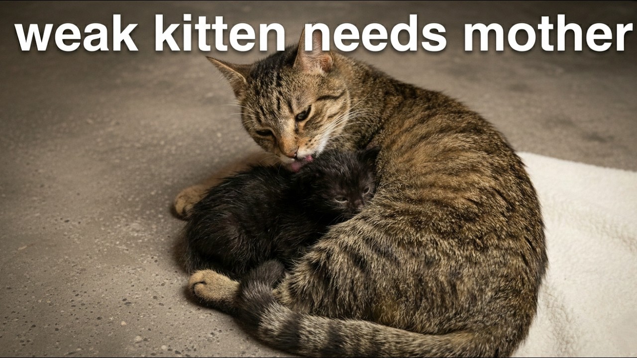 weak and shivering kitten needs only mother comfort 🥺🐾#shorts #animals #cat #trending