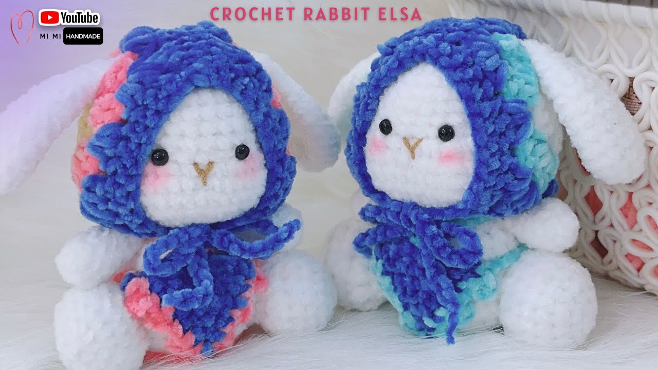 🐰 Crochet Rabbit Elsa Keychain | Móc Thỏ Elsa Siêu Xinh | Amigurumi Free Pattern | Mimi Handmade