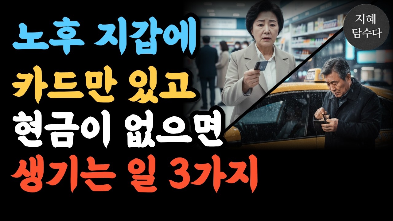 노후 지갑에 카드만 있고 현금이 없으면 생기는 일 3가지 ㅣ노후지혜ㅣ인생조언ㅣ오디오북ㅣ라디오북ㅣ시니어