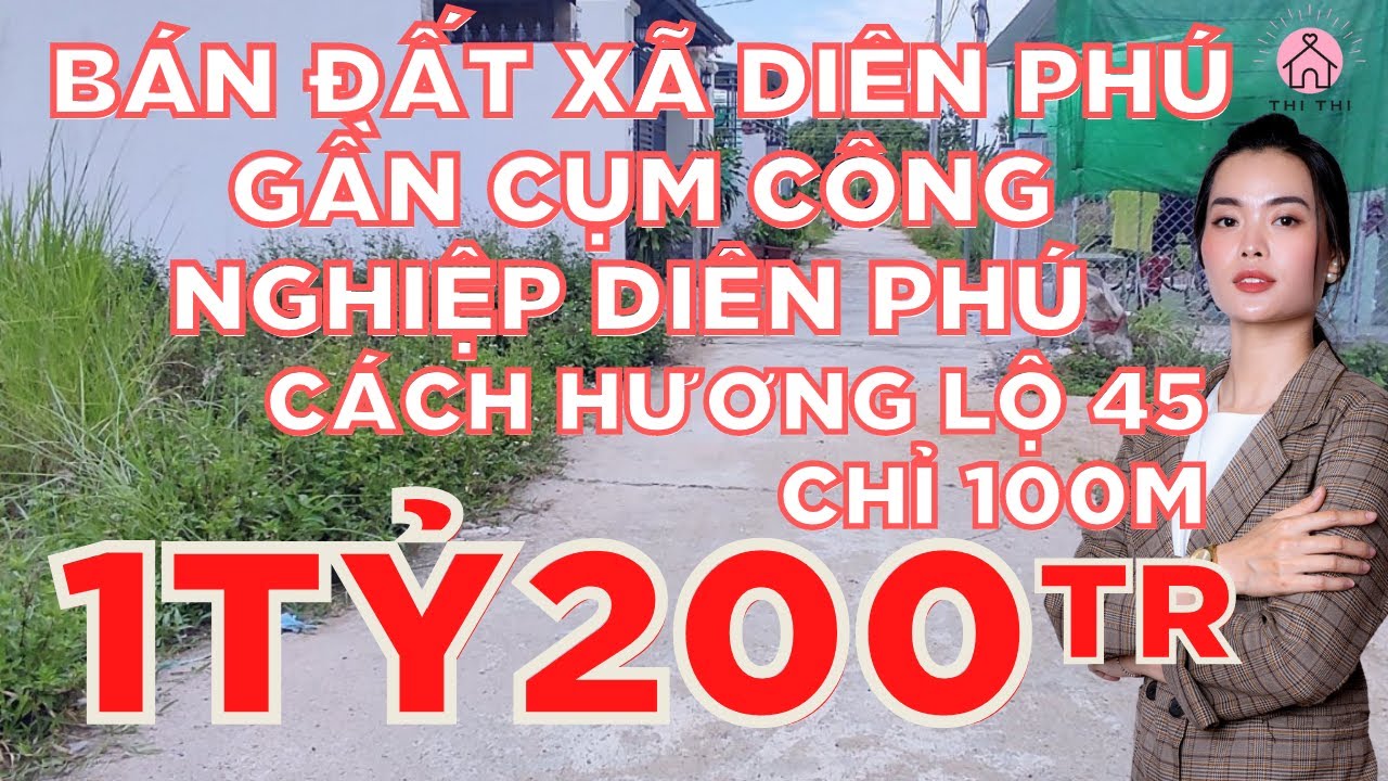 Bán Đất Xã Diên Phú Huyện Diên Khánh | Gần Cụm Công Nghiệp Diên Phú Cách Hương Lộ 45 Chỉ 100m