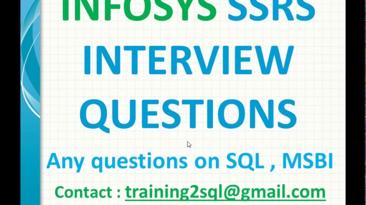 infosys ssrs interview questions