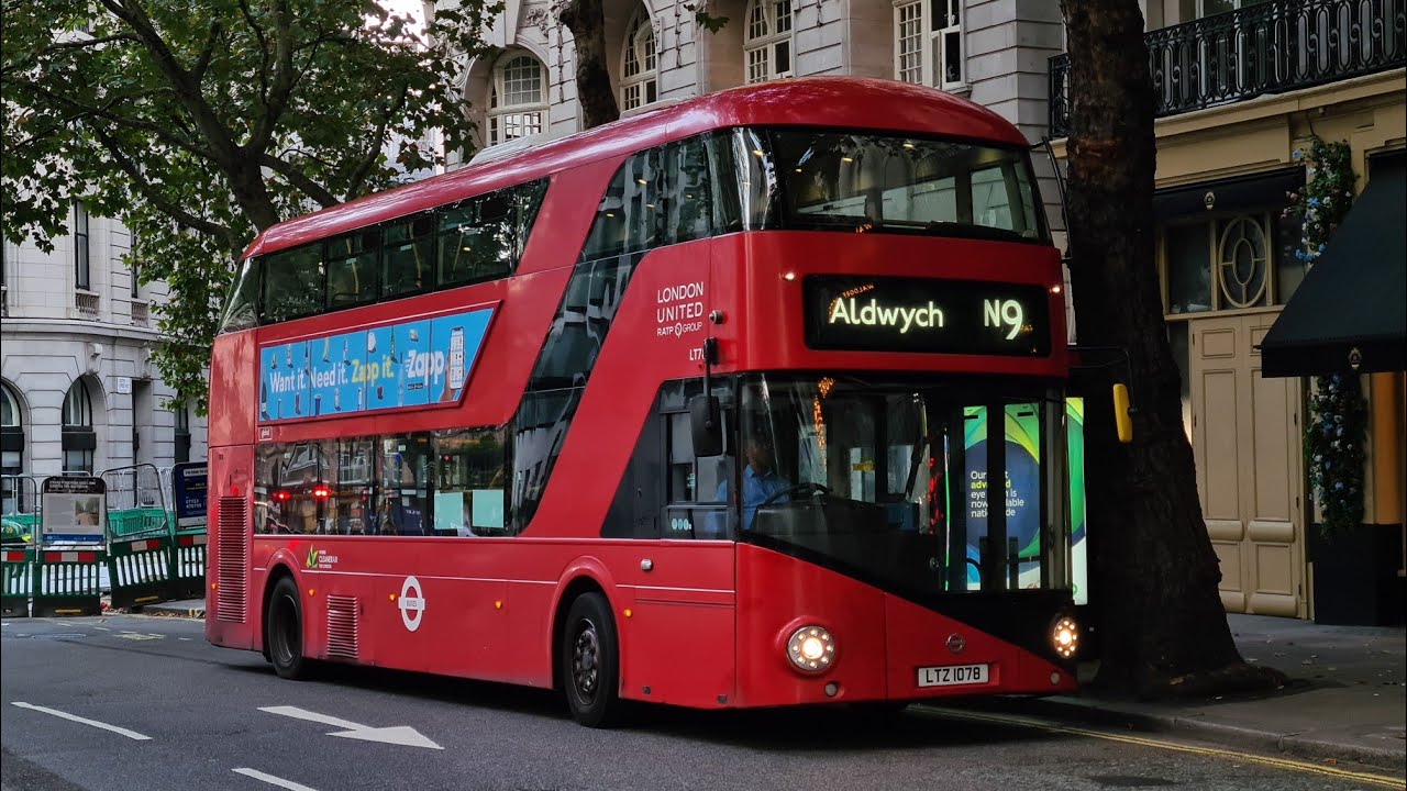 Full Journey on the Route N9 (LT78 LT1078) Wrightbus NB4L Boris Routemaster London United RATP Group