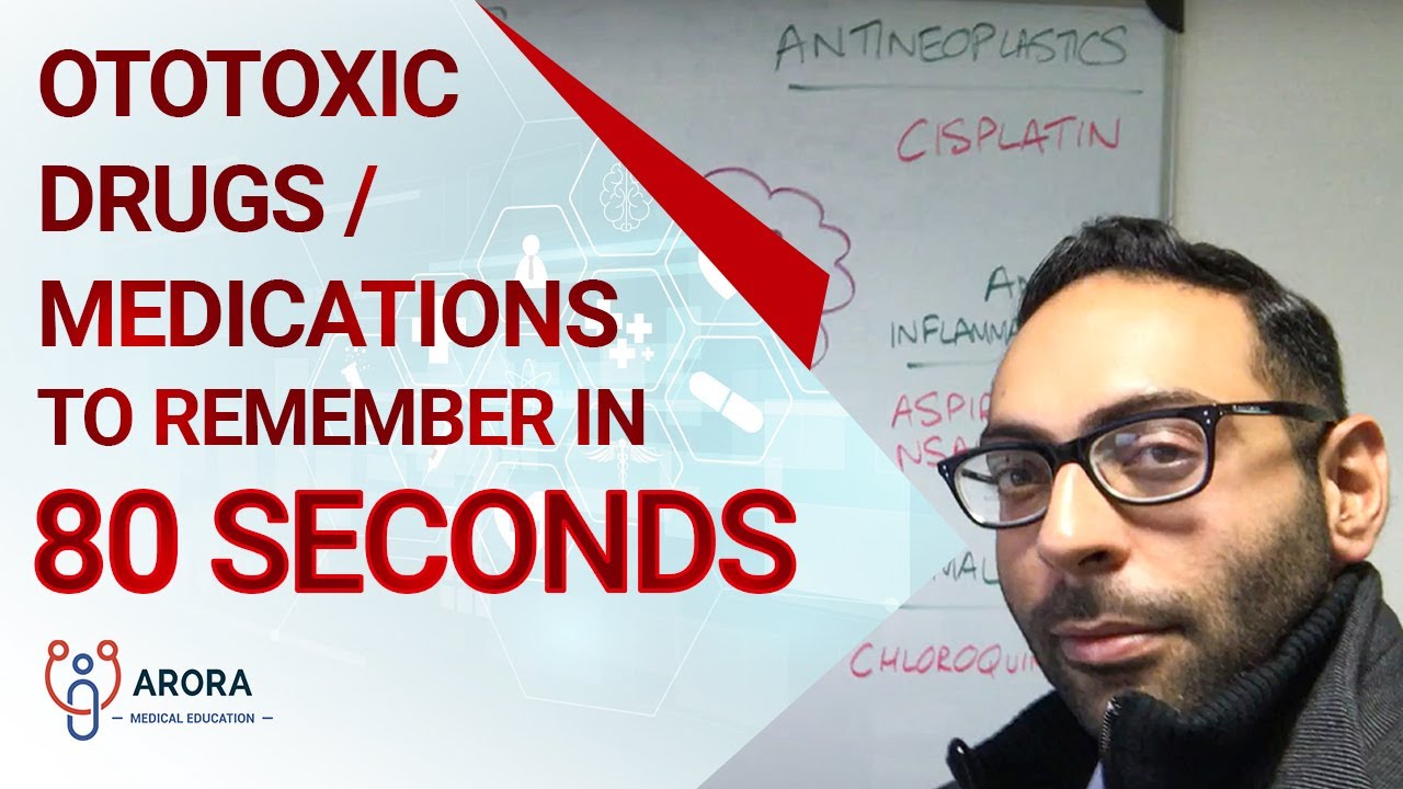 Ototoxic drugs / medications to remember in 80 seconds