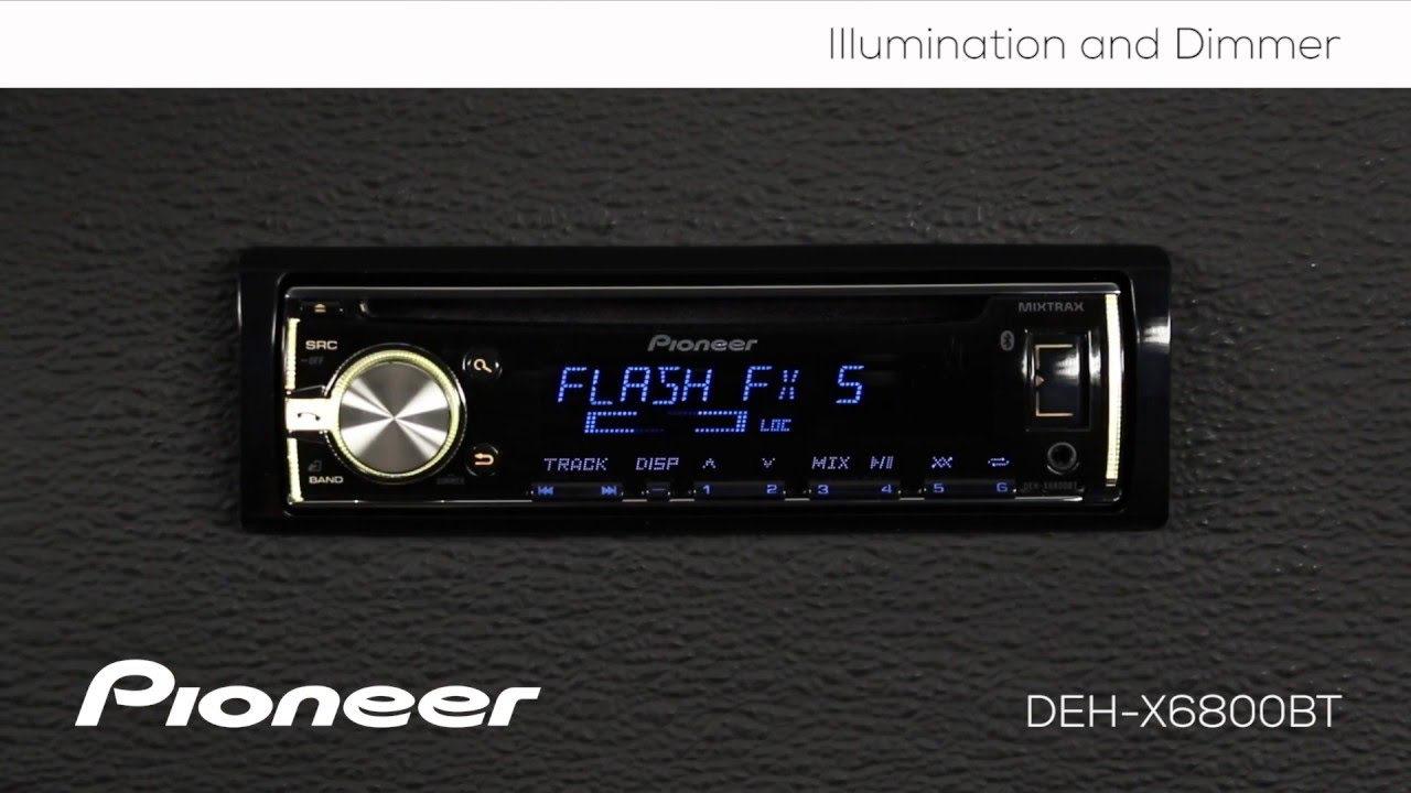 How To - DEH-X6800BT - Color, Illumination, and Dimmer