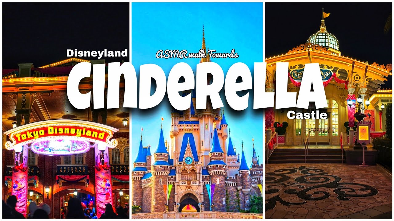 Magical Walk towards Cinderella Castle Disneyland | 4K ASMR Walking Tour | Cinderella castle walk
