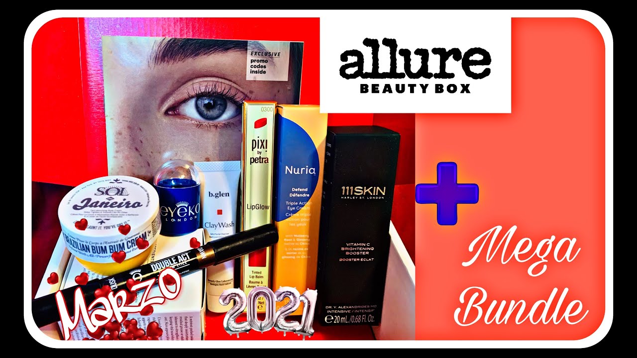 Allure Beauty box Marzo 2021 + Mega bundle (Espa&ntilde;ol)