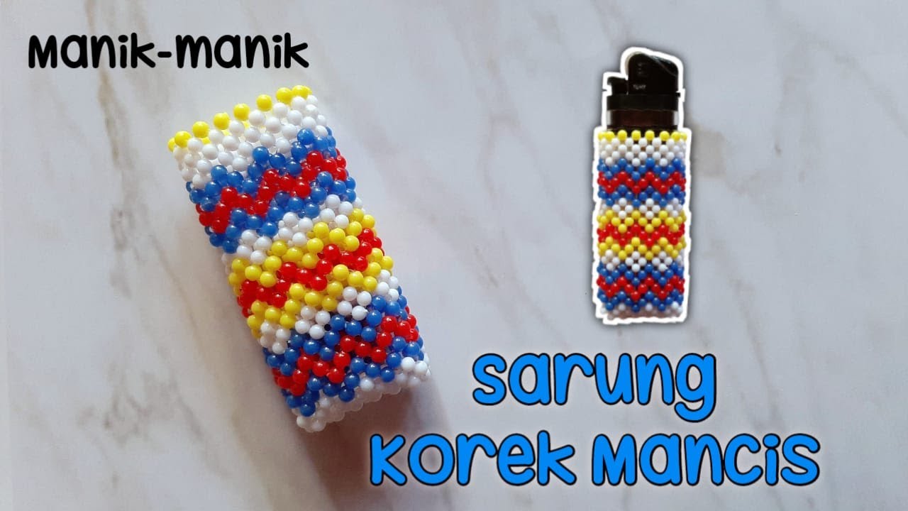 Sarung Korek Api Manik Manik Type2//How To Make Beaded Lighter Cover Type2(Beading Matches Tutorial)