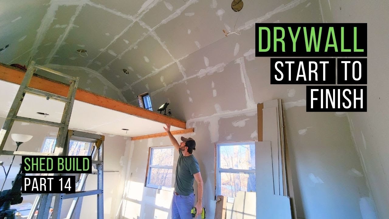 How to install Drywall yourself | Shed build part 14