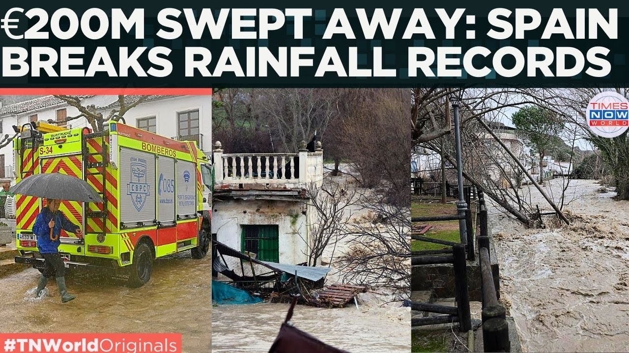 SPAIN FLOOD HORROR: Storm Leonardo Destroys Everything! 512 mm Rain Bomb Hits Grazalema! | WATCH