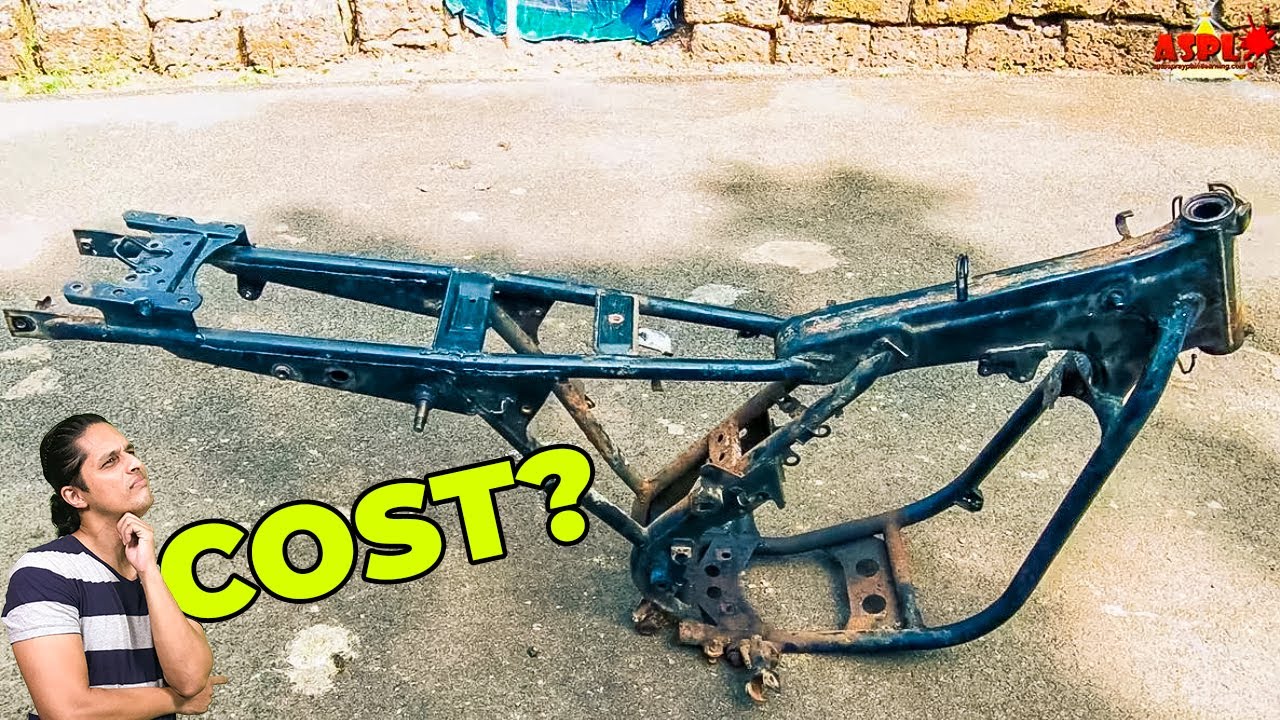 How to Paint Splendor Bike Frame/Chassis | Original Glossy Black Look! | Hindi