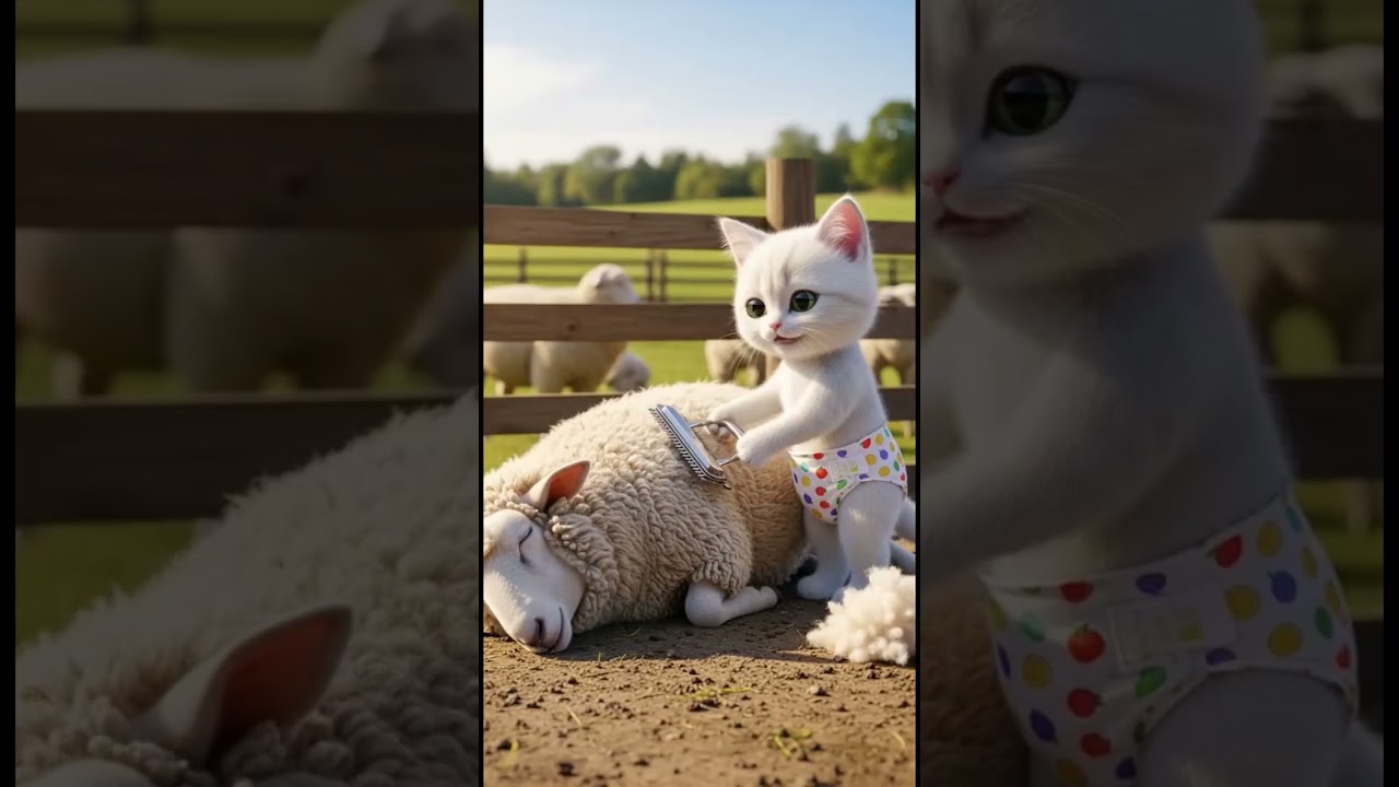 Мультик &laquo;Побрили кота&raquo; #папа #ребенок #дядя #юмор #смешнойшортс