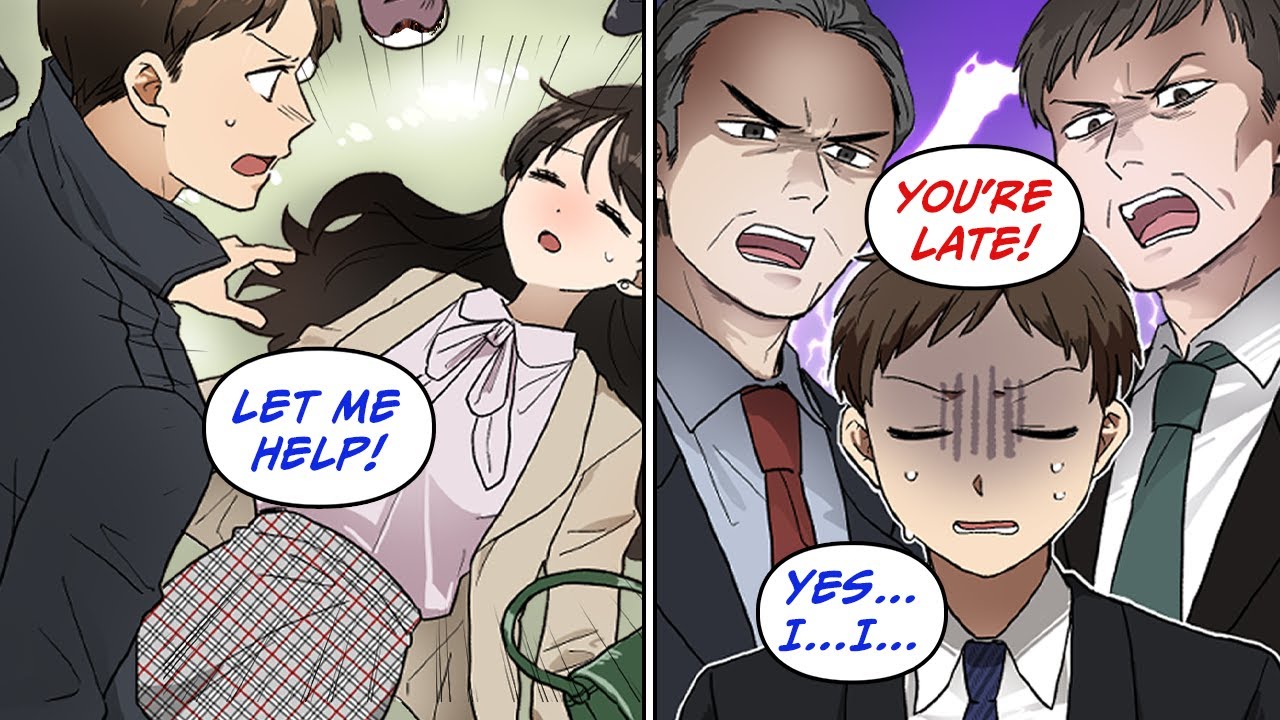 [Manga Dub] I saved a woman who collapsed on a crowded train and was late for an interview [RomCom]
