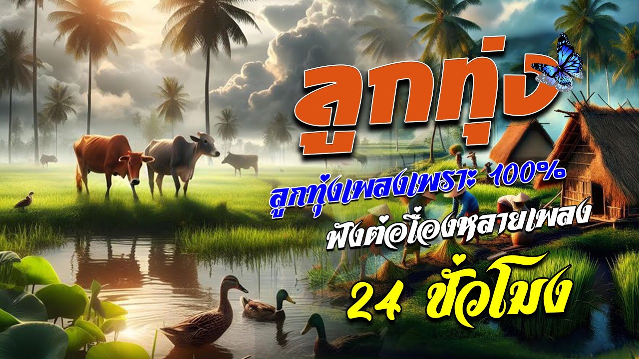 เพลงลูกทุ่งฟังเพราะ 100% ฟังต่อเนื่องหลายเพลง 24 ชั่วโมง🎉ไม่มีโฆษณา