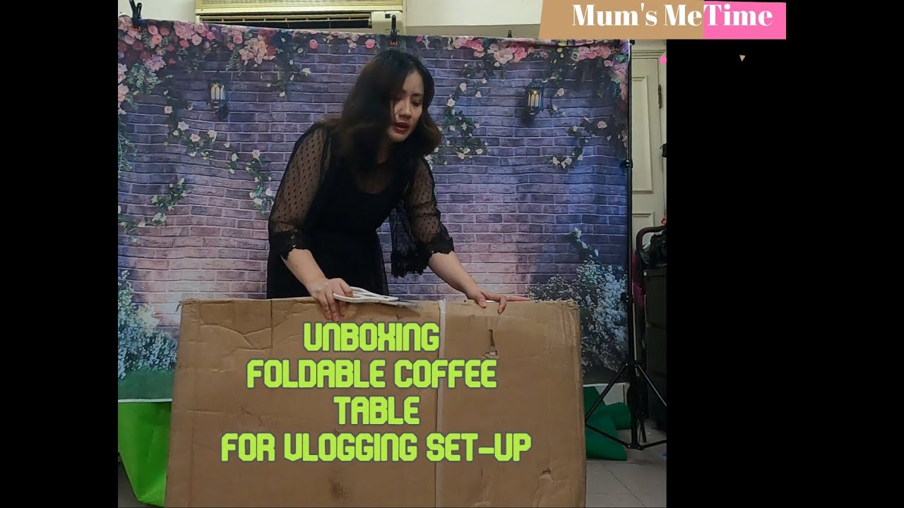 UNBOXING FOLDABLE COFFEE TABLE FOR VLOG SET-UP