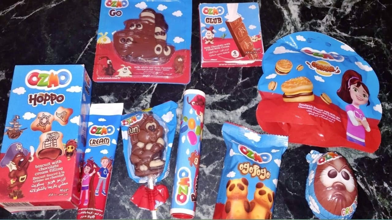 تجربة منتجات اوزمو//بيضة اوزمو//شوكولاتة اوزمو//حلويات//سكاكر//هدايا//ozmo egg