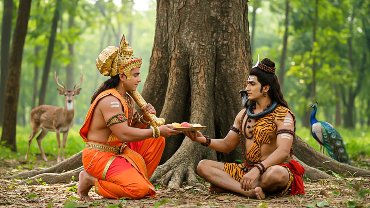 महाशिवरात्रि के अवसर पर देखिये | जंगल में हनुमान ने महादेव को कराया स्वादिष्ट भोजन |#hanuman